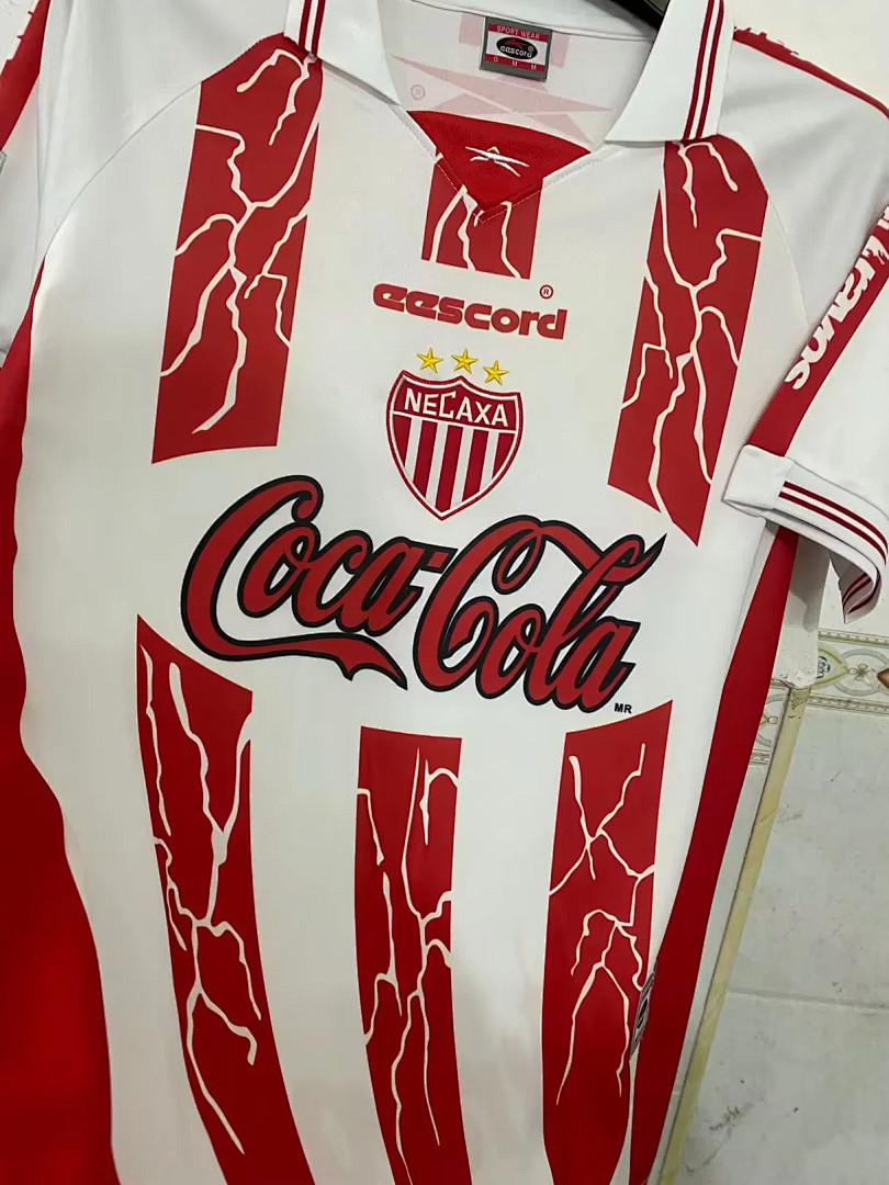 Retro 1999/00 Necaxa home soccer jersey size S-2XL