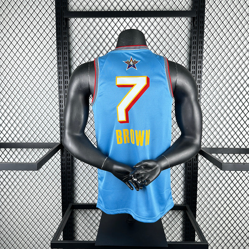 Season 2025 All-Star Blue No. 7 Brown NBA Jersey