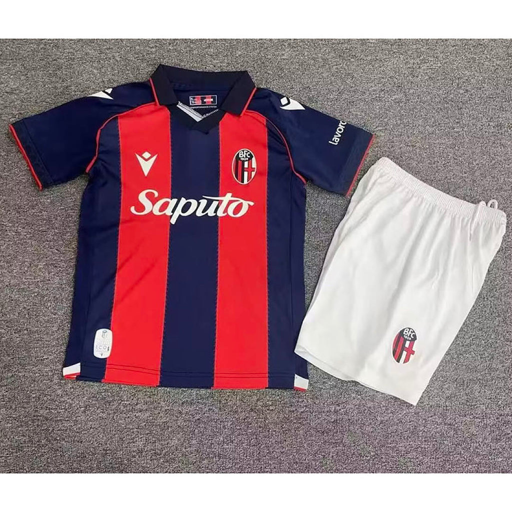 kids kit Bologna 2026/27 Home soccer jersey size 16-28