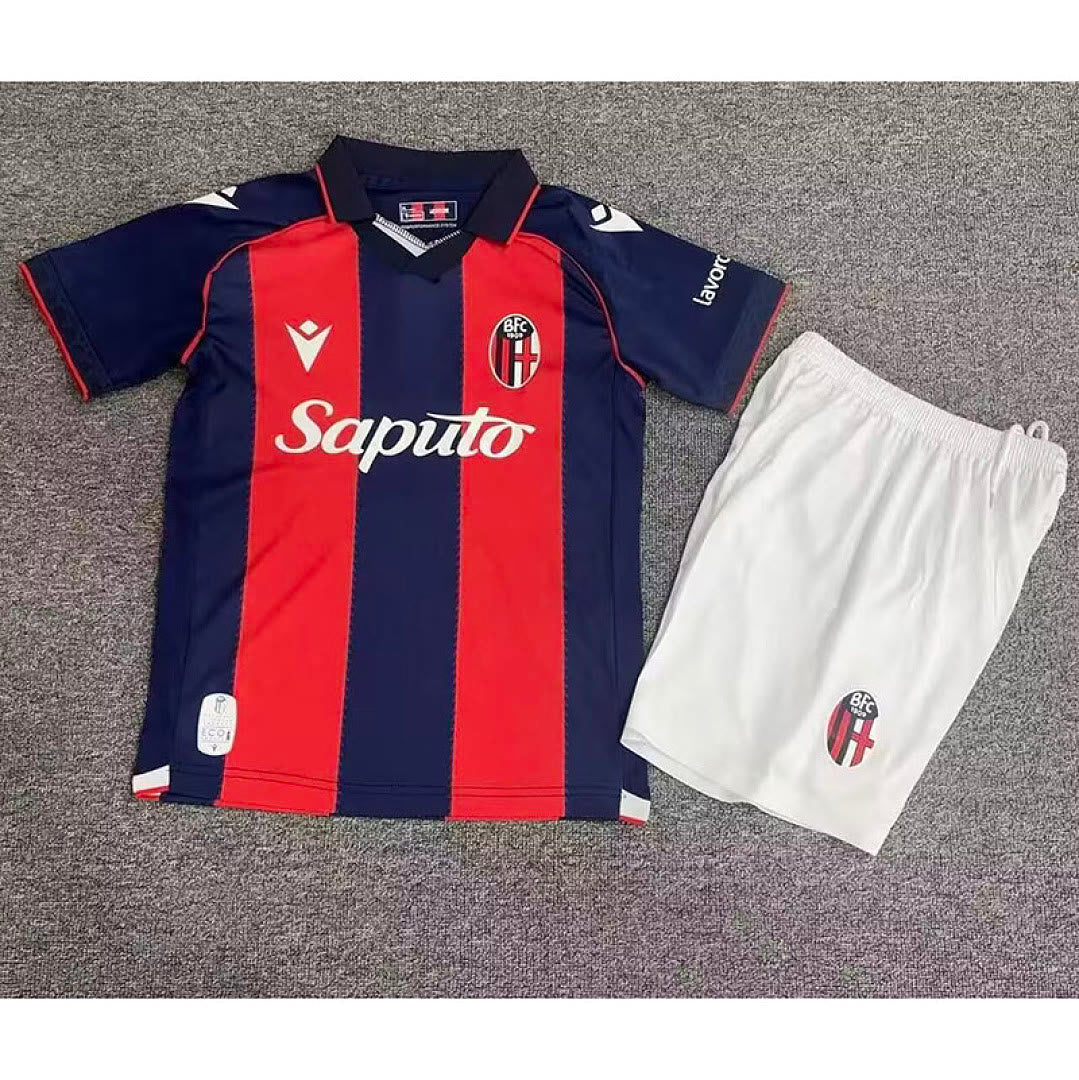 kids kit Bologna 2026/27 Home soccer jersey size 16-28