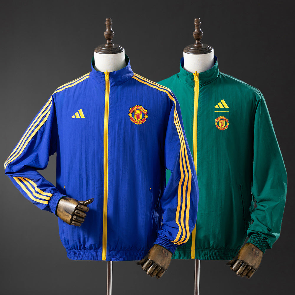 M-U Reversible Jacket Windbreaker - Blue &amp; B Army Green S-XXL