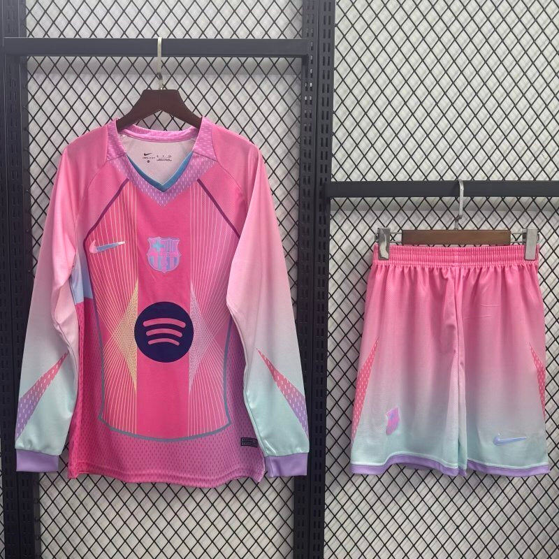 Barcelona 2025/26 Pink Long Sleeve Special edition Uniform