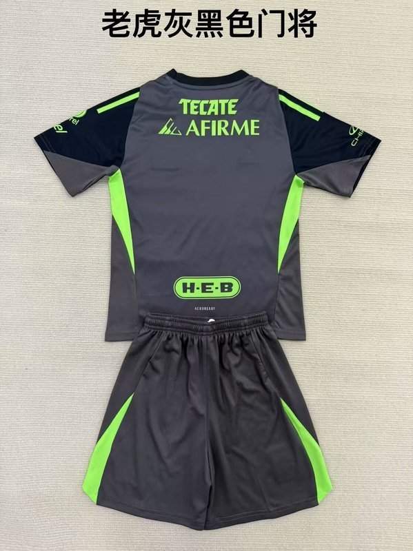 25-26 Tigres black goalkeeper kid kit