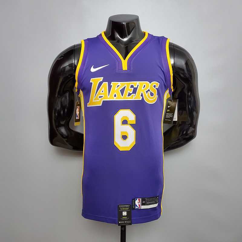 James #6 Lakers purple