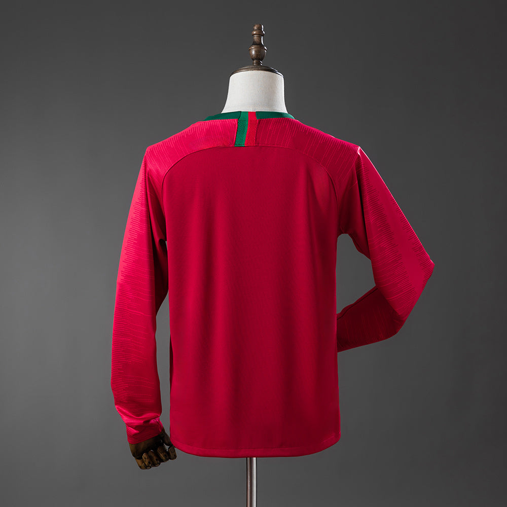 Portugal 2018 Home Long-Sleeved Retro Jersey S-XXL