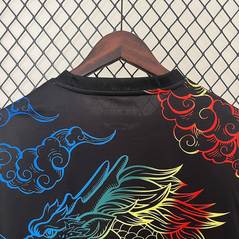 24-25 Real Madrid black colorful dragon jersey
