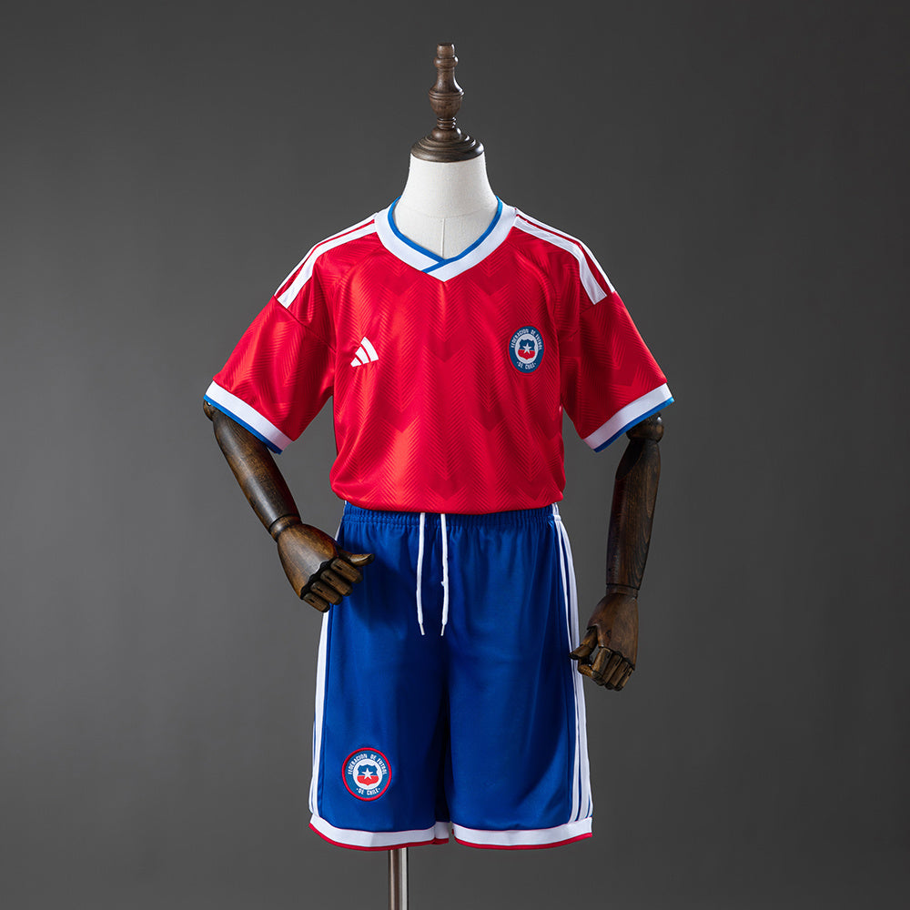 Chile 2026 Home Kids Kit Jerseys Size 16-28