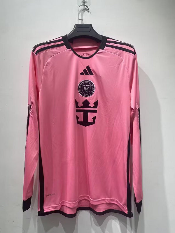 24-25 Miami home long sleeve soccer jersey
