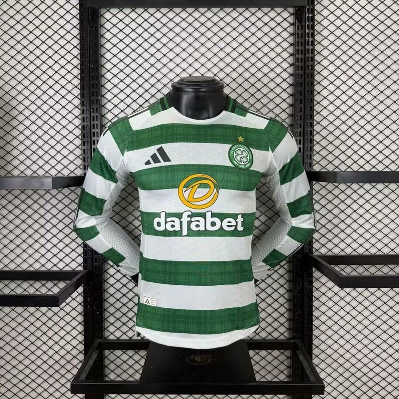 25-26 Celtic home long sleeve player version jersey