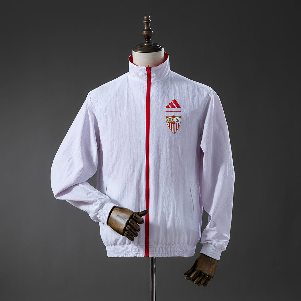 Sevilla Reversible Jacket Windbreaker - Red &amp; White S-XXL