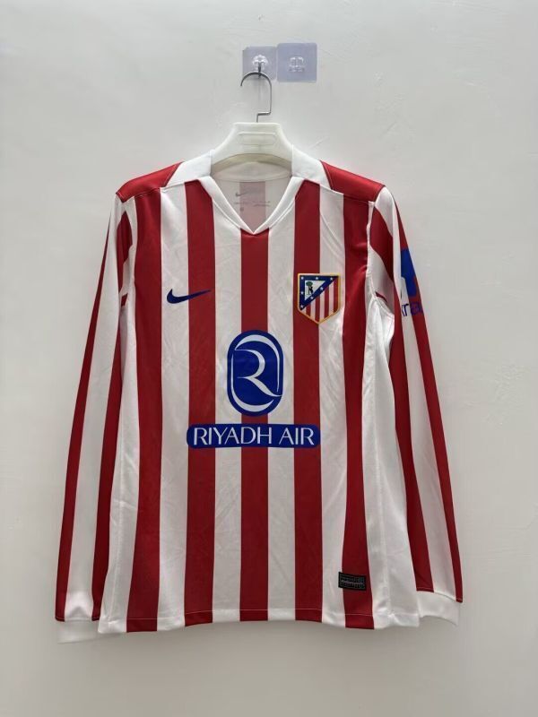 Atletico Madrid 2025/26 Home Long Sleeves Jersey