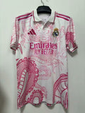 25-26 Real Madrid pink and white dragon jersey