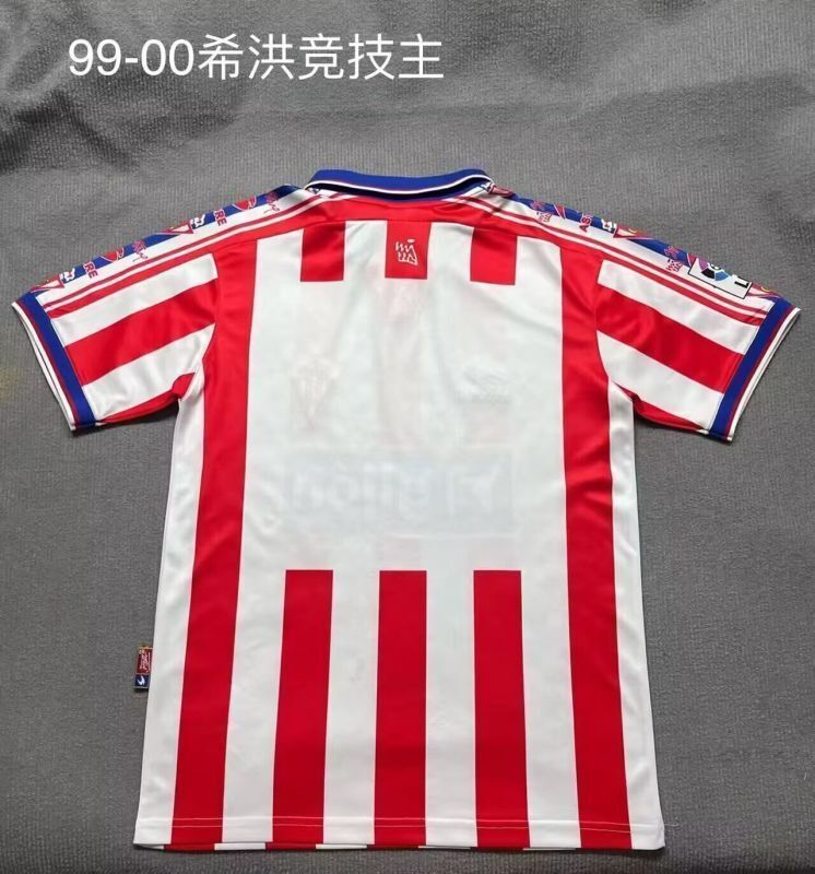 Sporting de Gijon 1999/00 home Retro soccer jerseys
