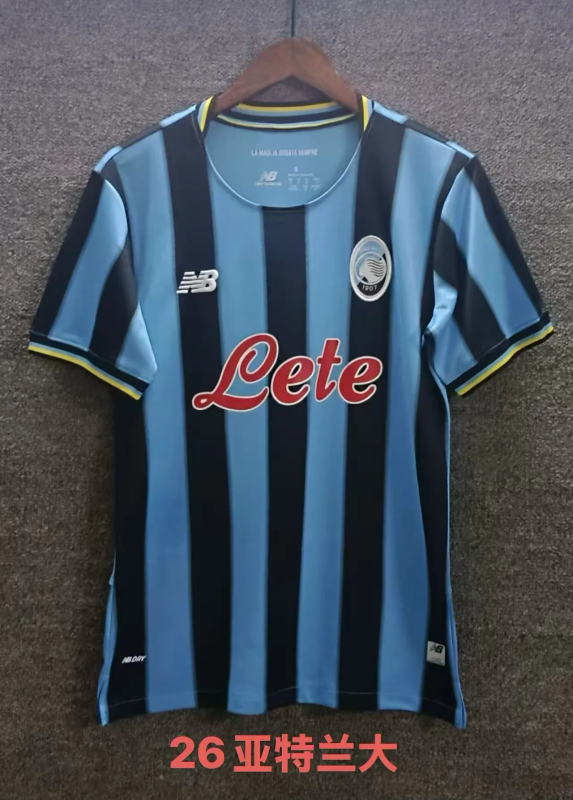 Atalanta B.C. 2025/26 Home soccer jerseys With Sponsor Size S-2XL