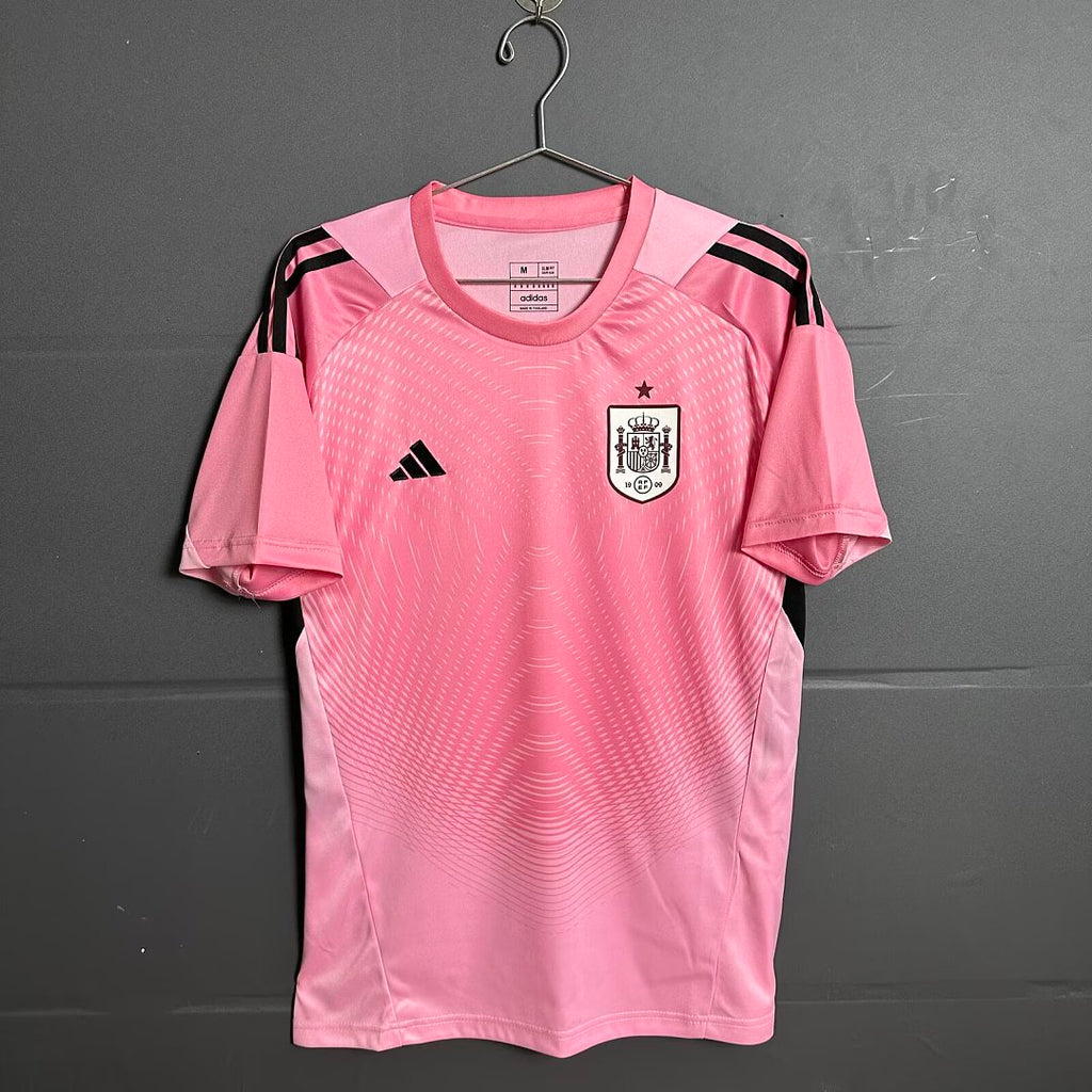 Mens Spain 2026 World Cup Pink Goalkeeper Jersey S-2XL