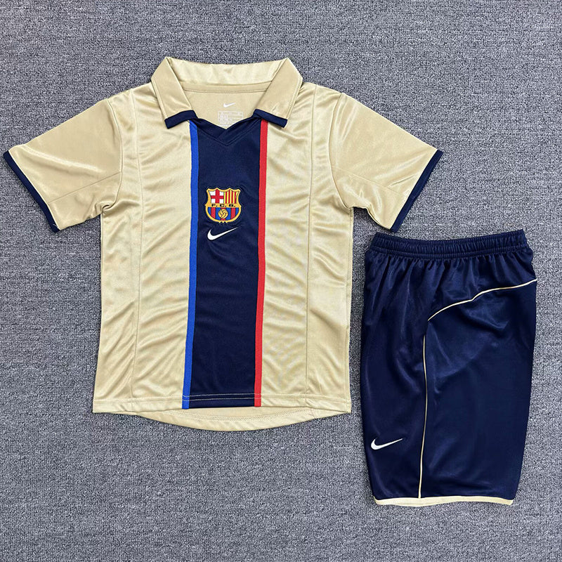 01-02 Barcelona Away retro kid kit
