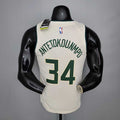 Antetokounmpo#34 Bucks Striped Off-White