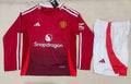 24-25 Manchester United home long sleeve kid kit