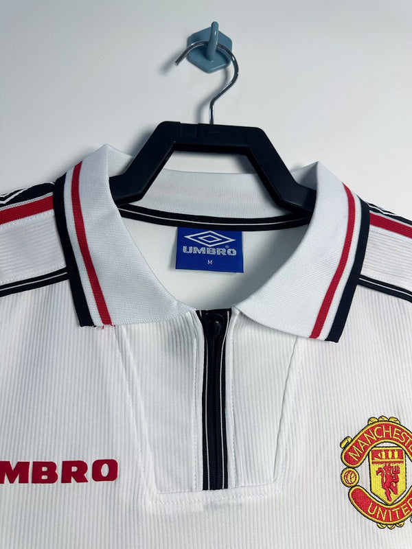 98-99 Manchester United white retro long sleeve jersey