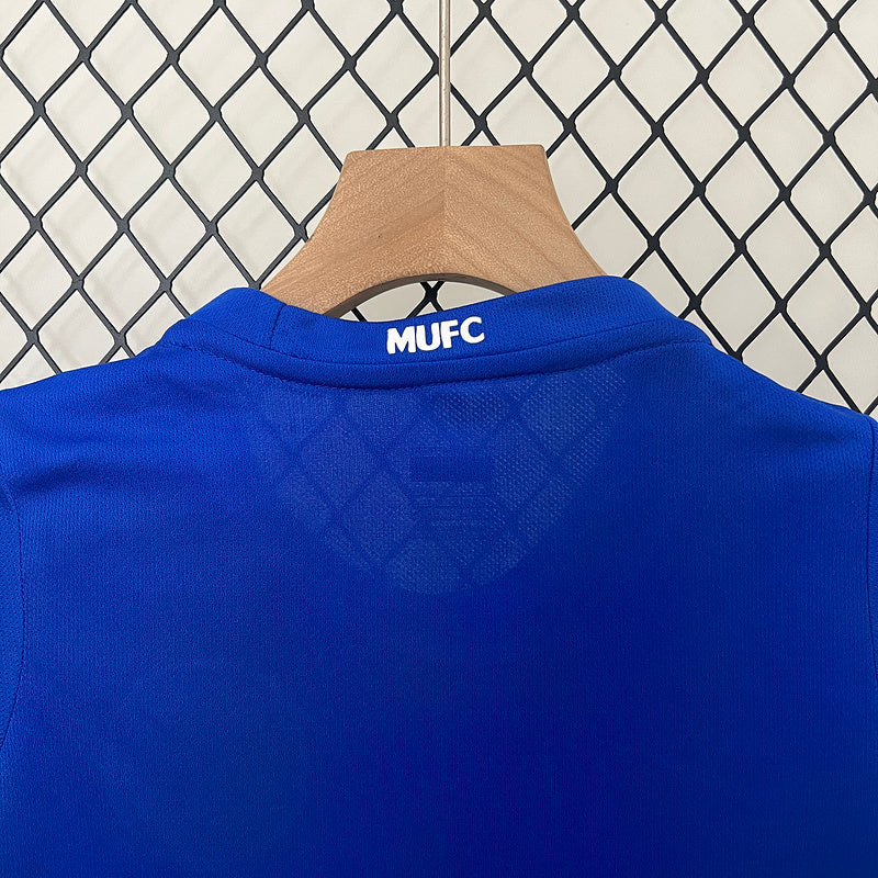 08-09 Manchester United third away blue retro kid kit