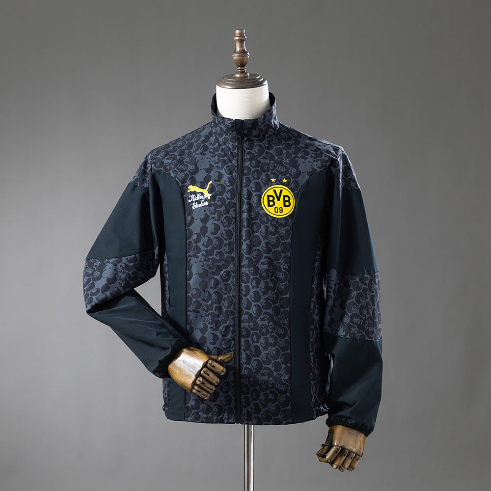 Borussia Dortmund Reversible Jacket Windbreaker- Black S-XXL