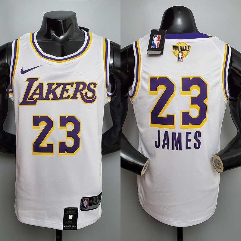 New James #23 Lakers Round neck white