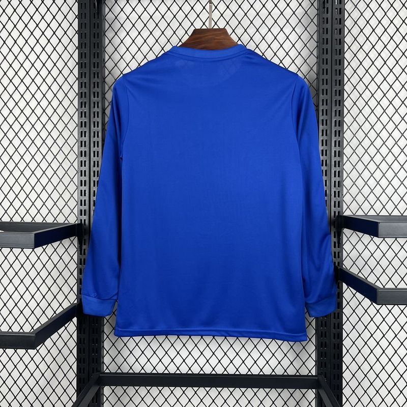24-25 Manchester United Joint Edition Blue Long Sleeves Retro Jersey S-XXL