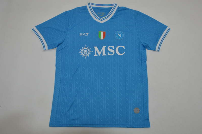 Naples Napoli 2025/26 home UCL Version size S-4XL