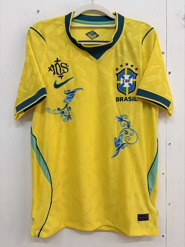 2026 Brazil Home Embroidered Player Edition S-2XL — Jsonwang 26/27