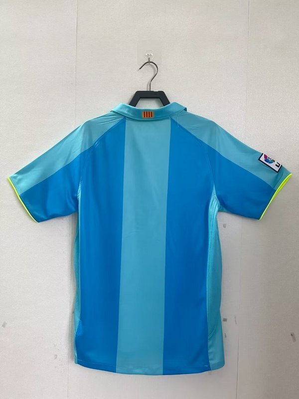 07-08 Barcelona away blue retro jersey