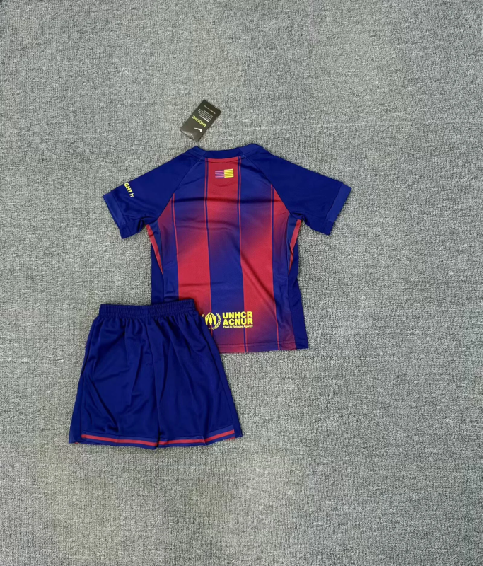 Barcelona 2025/26 Home kid kit With New Sponsor 16-28