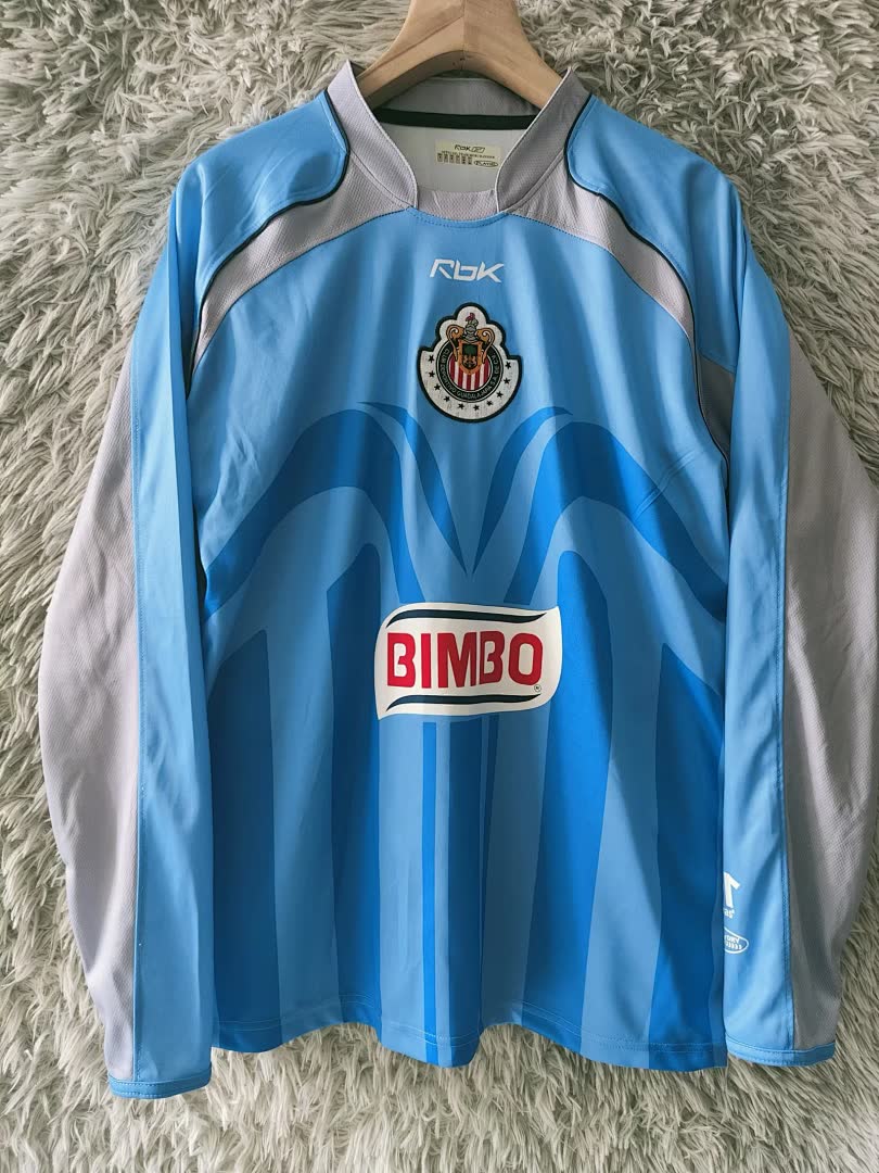Chivas 2006/07 GK Blue long sleeves soccer jersey size S-2XL
