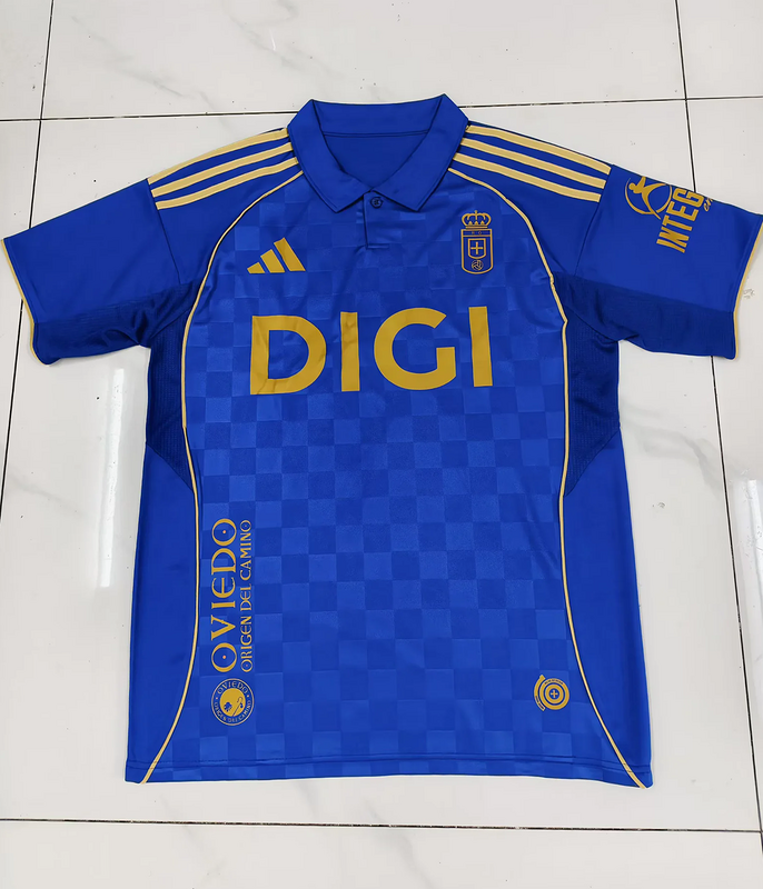 25-26 Real Oviedo home blue soccer jersey