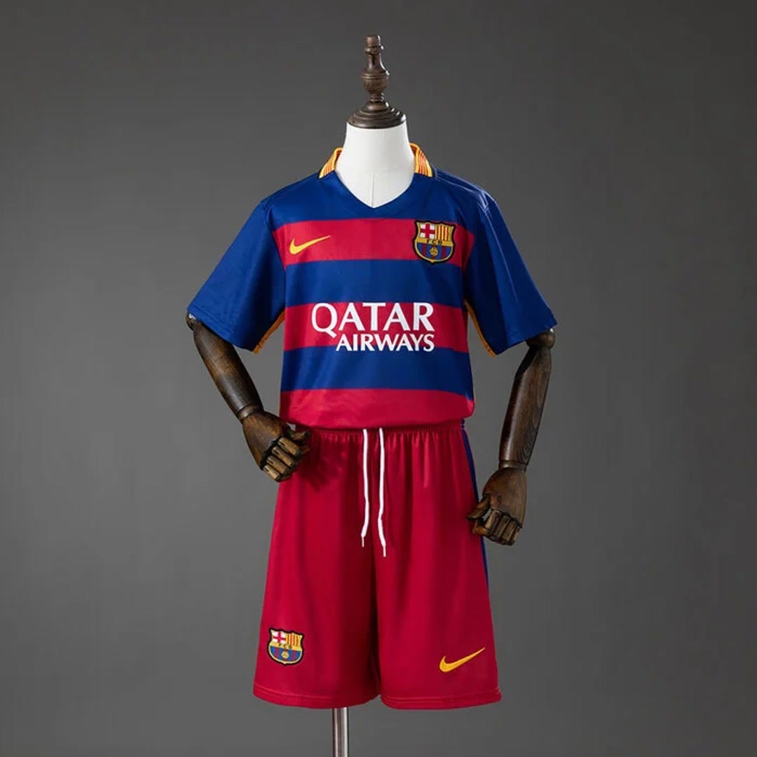 Retro Barcelona 2015/16 Home Kid Kits 16-28