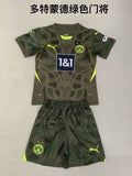 24-25 Dortmund dark green goalkeeper kids kit