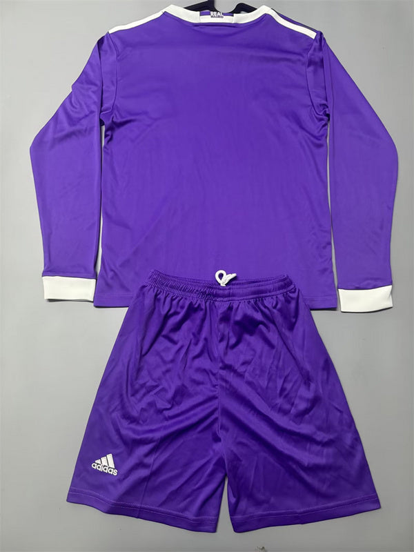 16-17 Real Madrid away retro long sleeve kid kit