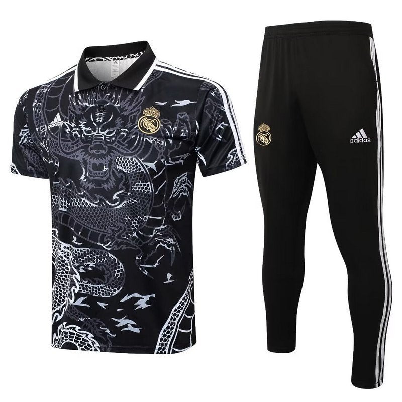 24-25 Real Madrid black dragon polo suit