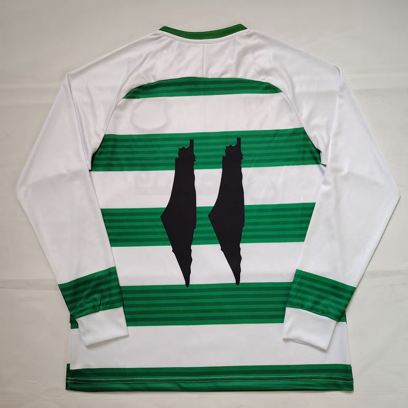 25-26 Palestine Green and White long sleeve jersey
