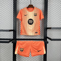 Barcelona 2025/26 Orange Goalkeeper Kids Kit