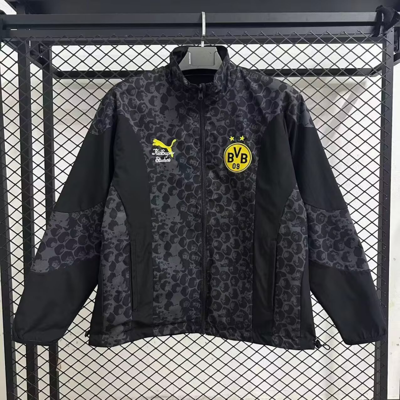25-26 Dortmund Black Windbreaker