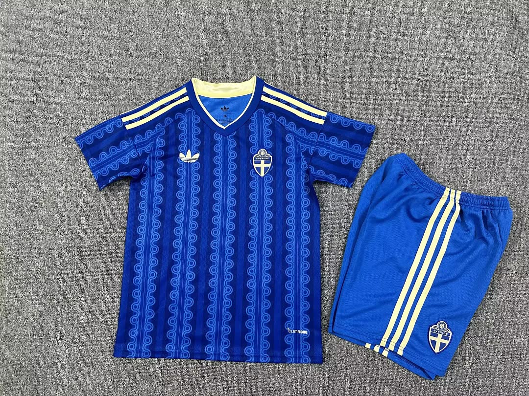 Sweden 2026 World Cup Away Kid kit size 16-28