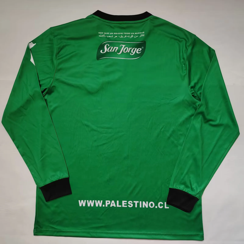 Retro Palestino CD 2022/23 Green Long Sleeve soccer jersey size S-2XL