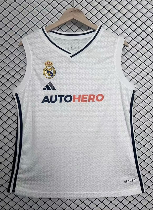 24-25 Real Madrid Basketball Jersey Home Size S-XXL