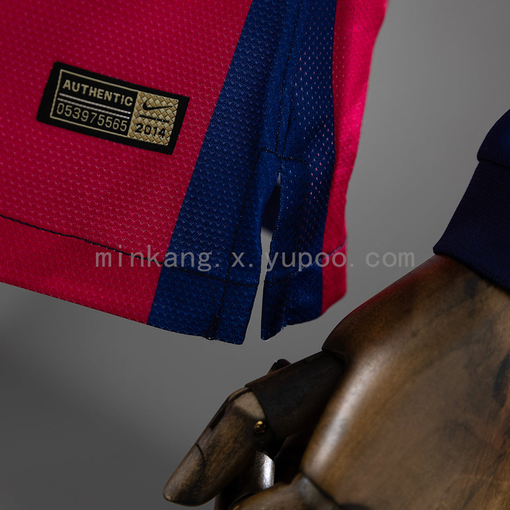 Barcelona 2014/15 Home Long Sleeve Retro Jersey S-XXL