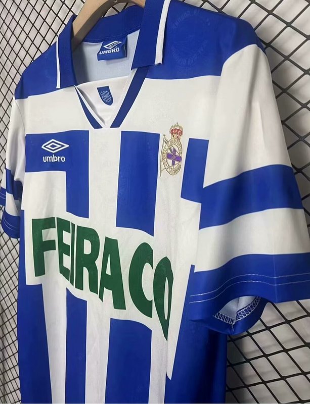 94-95 Deportivo de La Coruna home Retro soccer jersey