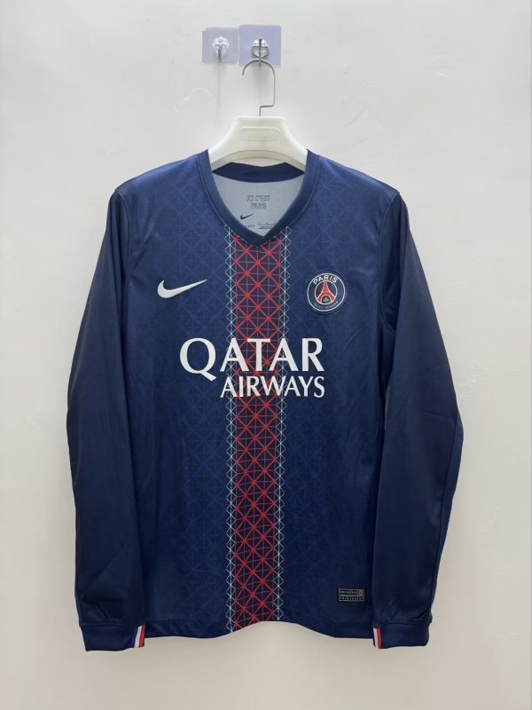 25-26 PSG Home Long Sleeve Jersey