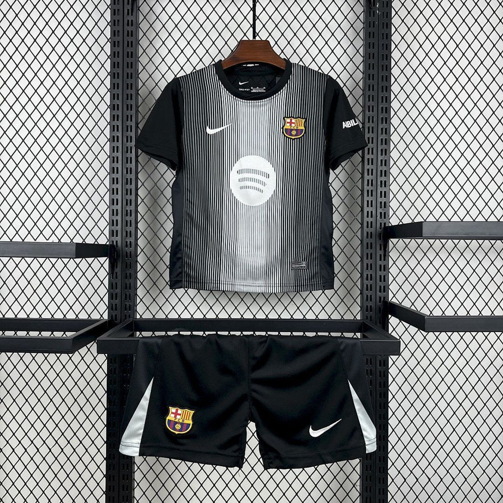 Barcelona 2025/26 Black Goalkeeper Kids Kit