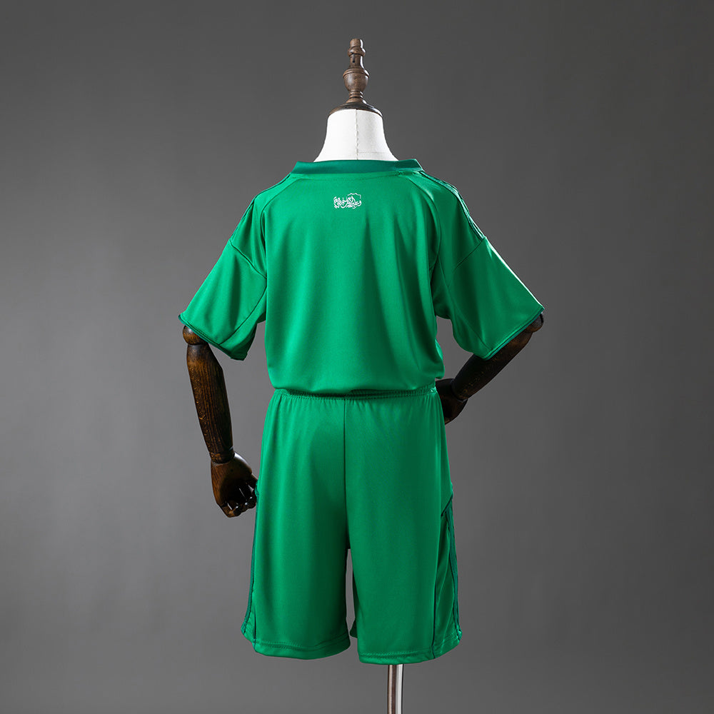 Al-Ahli Saudi 25/26 Green Kids Kit Jersey Size 16-28