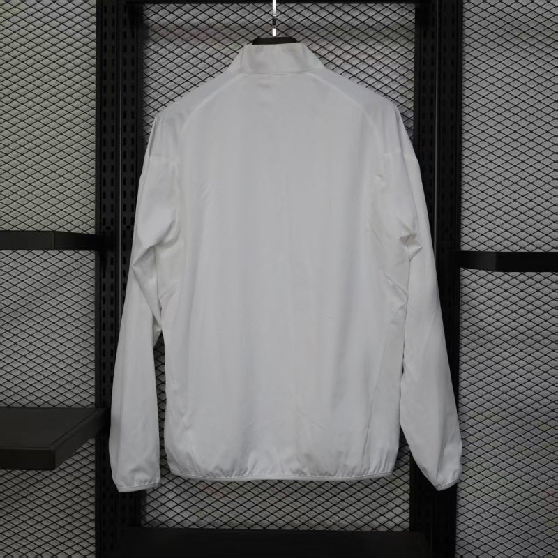 Real Madrid 2025/26 White Windbreaker