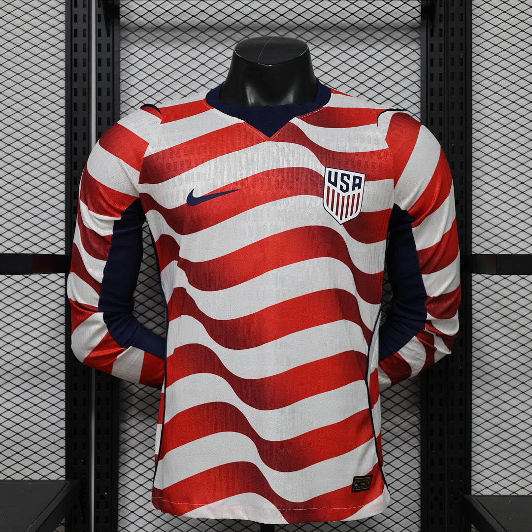 USA 2026 World Cup Home Long Sleeve Player Version Jersey S-2XL